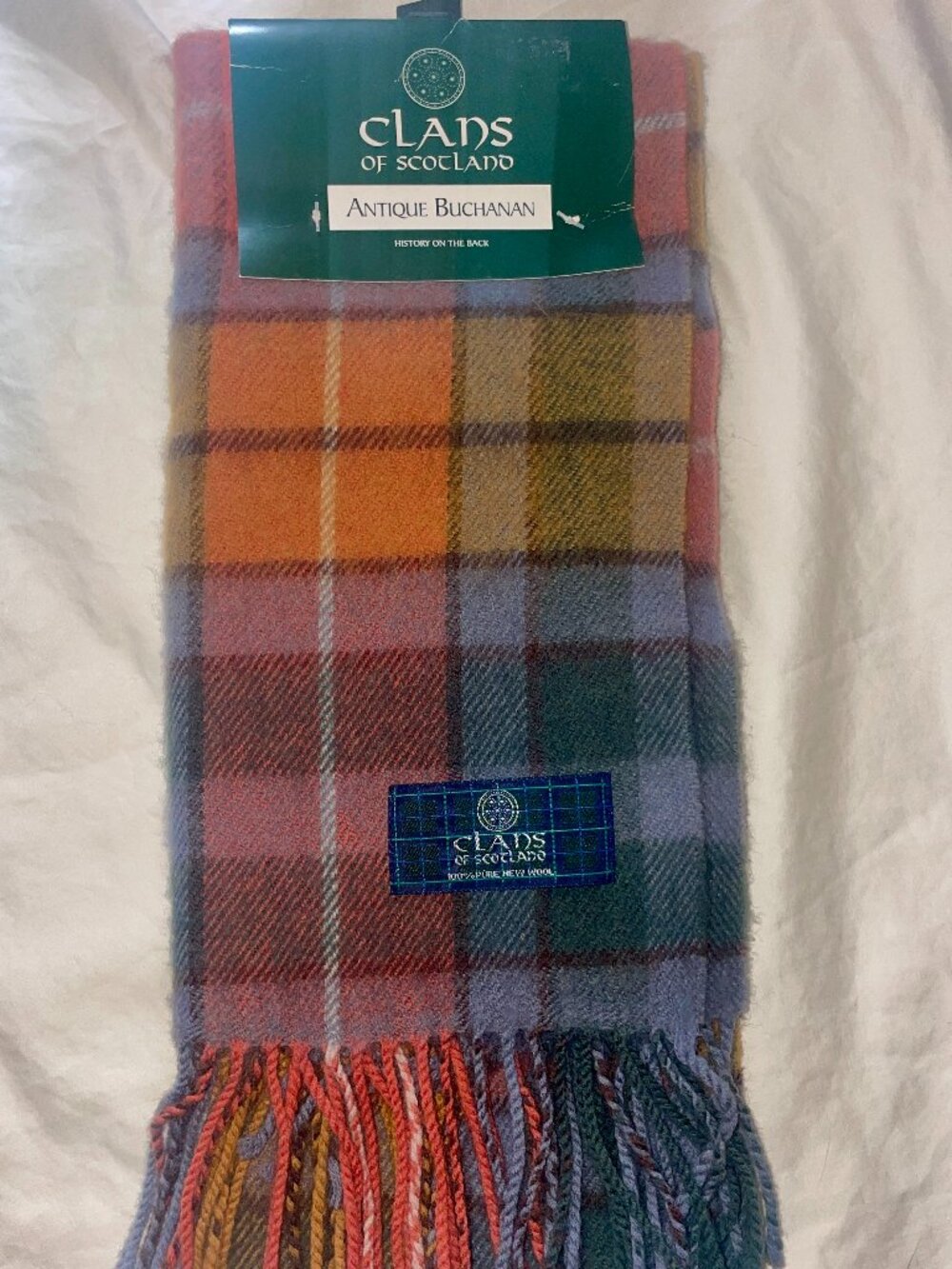 100% Scottish Wool Scarf NWT